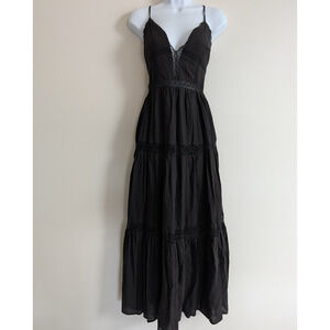 Audrey Parks Francescas Maxi Dress Womens Medium Tiered Whimsigoth Cottage Dark
